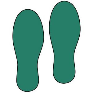 USC S-24200 WAREHOUSE FLOOR SIGN - GREEN FOOTPRINTS