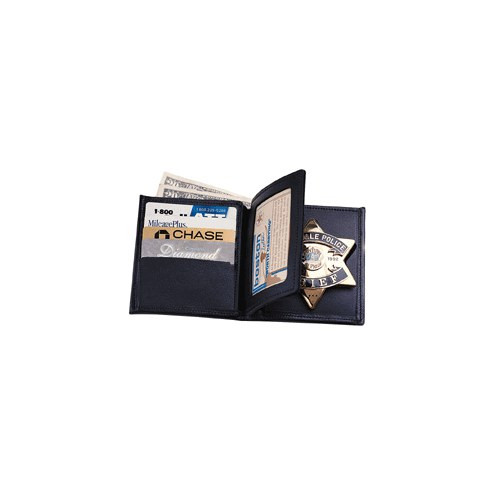 BOSTON LEATHER 175-S-5022 TRI-FOLD WALLET BADGECASE W/CC