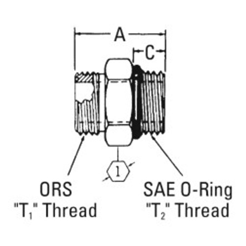 WEATHERHEAD FF1852T0816S ORS ADAPTER