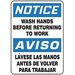 ACCUFORM SIGNS SBMRST813VP SPANISH-BILINGUAL NOTICE SIGN,14"X10"