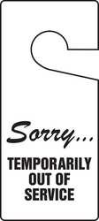 ACCUFORM SIGNS TAD841 DOOR KNOB HGR TAG 9 X 4 IN BK/YEL PK10