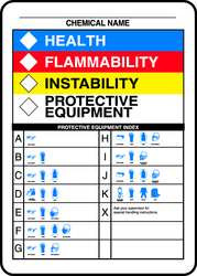 ACCUFORM SIGNS ZFD841VS CHEMICAL LABEL ADHESIVE VINYL 10 IN H