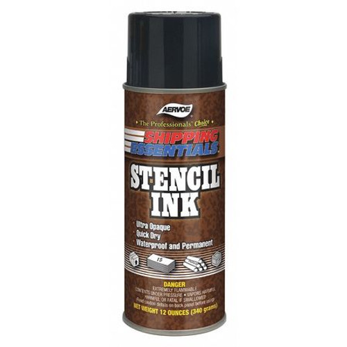 AERVOE 2807 STENCIL INK AEROSOL CAN WHITE 12 OZ. AERVOE 2807 STENCIL INK AEROSOL CAN WHITE 12 OZ.