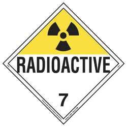 LABELMASTER Z-PVAR RADIOACTIVE PLACARD,WORDED,PK25