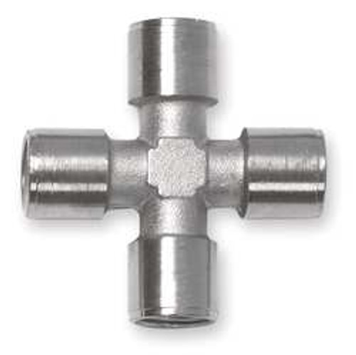 ALPHA FITTINGS 82620N-02 FEMALE CROSS NICKEL PLATED BRASS 1/8 IN. ALPHA FITTINGS 82620N-02 FEMALE CROSS NICKEL PLATED BRASS 1/8 IN.