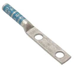 BURNDY YA6C2TC14E1 LONG BARREL TELECOM CU LUG 2 HOLE 6 AWG