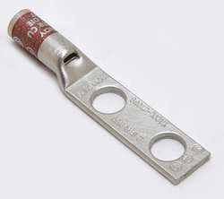 BURNDY YA2CL2TC38 TWO HOLE LUG COMPRESSION CONNECTOR 2 AWG