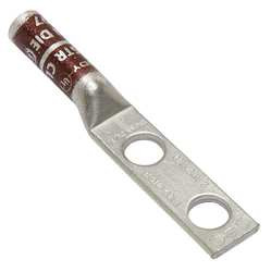 BURNDY YA2C2TC38 TWO HOLE LUG COMPRESSION CONNECTOR 2 AWG