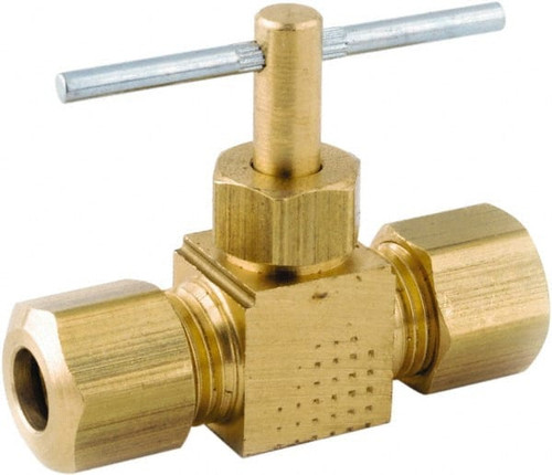 ANDERSON METAL CORP 759106-06 COMPRESSION NEEDLE VALVE, LEAD-FREE, 3/8