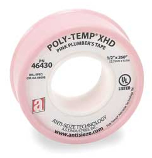 ANTI-SEIZE 46430A THREAD SEAL TAPE 1/2 IN W 260 IN L