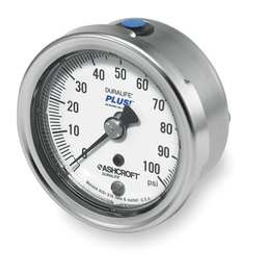 ASHCROFT 251009SW02BXLL100 D1021 PRESSURE GAUGE 0 TO 100 PSI 2-1/2I ASHCROFT 251009SW02BXLL100 D1021 PRESSURE GAUGE 0 TO 100 PSI 2-1/2I