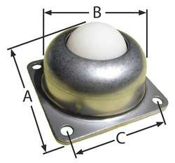 ASHLAND CONVEYOR W37821 BALL TRANSFER FLANGE BALL DIA 1 1/2 IN