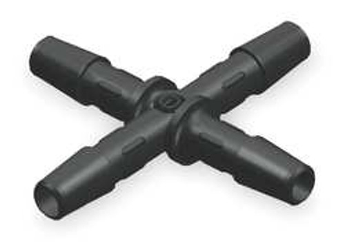 ELDON JAMES X0-4BN CROSS CONNECTOR 1/4 IN BARBED NYLON PK10