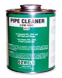 EZ WELD WW91402 CLEANER 8 OZ CLEAR PVC CPVC ABS