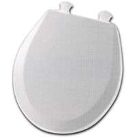 BEMIS MFG 46EC-000 TOILET SEAT RND WOOD WHITE    