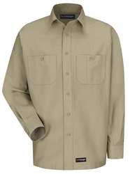 WRANGLER WS10KHRGL LONG SLEEVE SHIRT KHAKI POLYESTER/COTTON