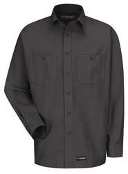 WRANGLER WS10CHRGXL LONG SLEEVE SHIRT CHARCOAL POLY/COTTON