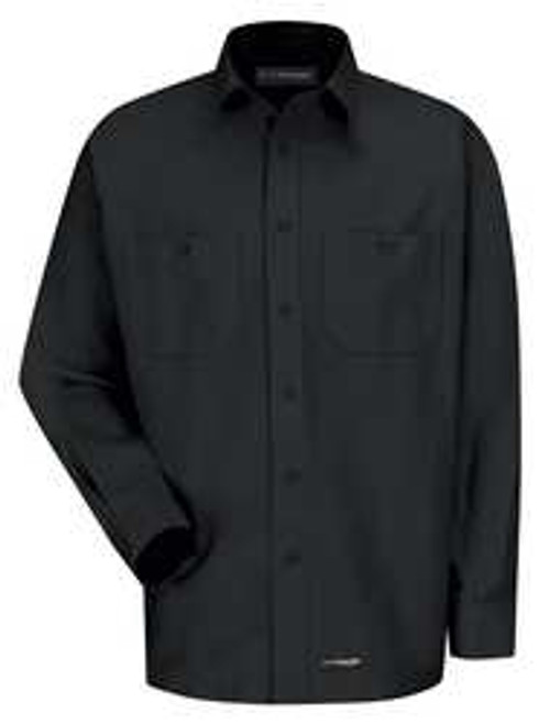 WRANGLER WS10BKRG3XL LONG SLEEVE SHIRT BLACK POLYESTER/COTTON