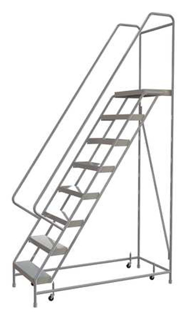 TRI-ARC WLAR108244 ROLLING LADDER 8 STEPS SERRATED TREAD