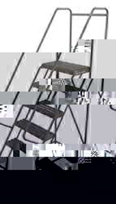 TRI-ARC WLAR106245 ROLLING LADDER 6 STEPS SERRATED TREAD