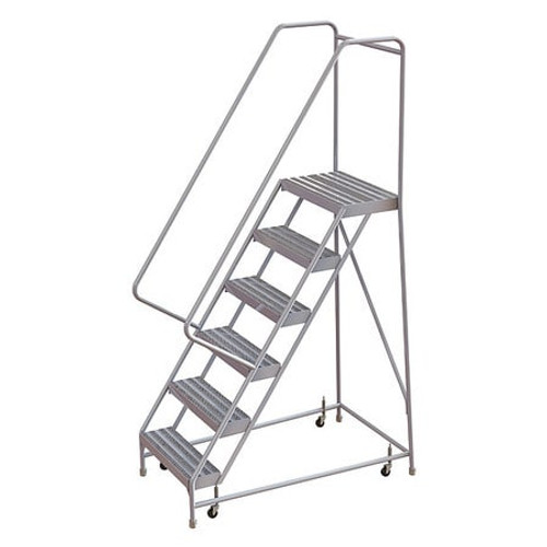 TRI-ARC WLAR106164 ROLLING LADDER,6 STEPS,SERRATED TREAD