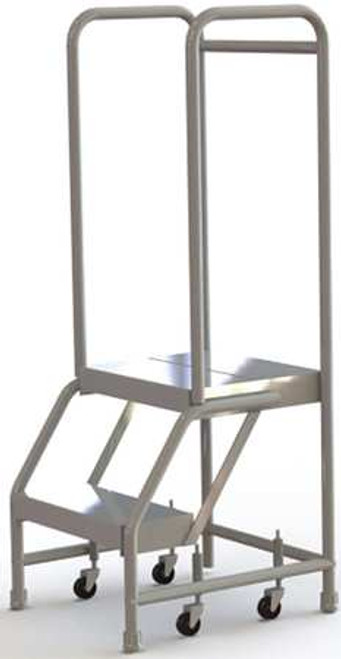 TRI-ARC WLAR102164 ROLLING LADDER 2 STEPS SERRATED TREAD