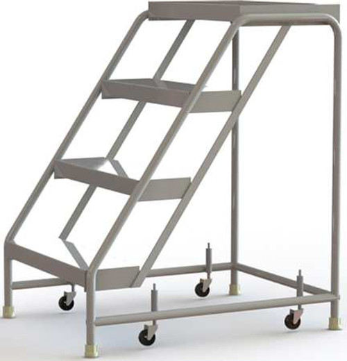 TRI-ARC WLAR004244 ROLLING LADDER,4 STEPS,SERRATED TREAD