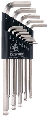 BONDHUS 20399 PLATED BALLDRIVER L-WRENCH DOUBLE PK