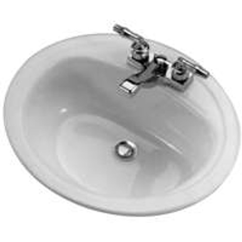 BOOTZ PLBG FIXTURES INC 021-2445-00 LAVATORY STEEL OVAL WHT 20X17 
