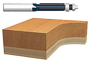 BOSCH POWER TOOLS 85602M 1/2" TEMPLET/TRIMMING ROUTER BIT 3-FLUTE