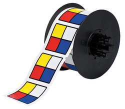 BRADY SPC ABSORBENTS B30-244-595-DIAM RTK LABEL RED/YELLOW/BLUE/WHITE 2.250 IN