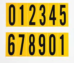 BRADY SPC ABSORBENTS 1550-# KIT NUMBERS AND LETTERS KIT,0 THRU 9,PK25