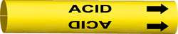 BRADY SPC ABSORBENTS 4000-C D3079 PIPE MARKER ACID YELLOW 2-1/2 TO3-
