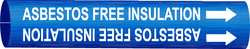 BRADY SPC ABSORBENTS 4008-A PIPE MARKER ASBESTOS FREE INSULATION BLU