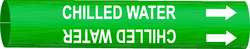 BRADY SPC ABSORBENTS 4022-G PIPE MARKER CHILLED WATER GN 8TO9-7/8 IN