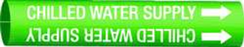 BRADY SPC ABSORBENTS 4024-B PIPE MARKER CHILLED WATER SUPPLY GREEN BRADY SPC ABSORBENTS 4024-B PIPE MARKER CHILLED WATER SUPPLY GREEN