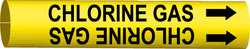 BRADY SPC ABSORBENTS 4026-G D3231 PIPE MARKER CHLORINE GAS Y 8 TO9-7