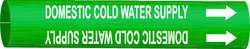 BRADY SPC ABSORBENTS 4050-C PIPE MARKER,DOMESTIC COLD WATER SUPPLY
