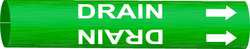 BRADY SPC ABSORBENTS 4055-B D3052 PIPE MARKER DRAIN GRN 1-1/2 TO 2-3