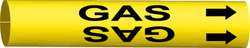 BRADY SPC ABSORBENTS 4067-F D3193 PIPE MARKER GAS YELLOW 6 TO 7-7/8 