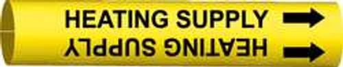 BRADY SPC ABSORBENTS 4071-G D3242 PIPE MARKER HEATING SUPPLY Y 8TO9-