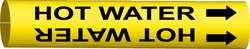 BRADY SPC ABSORBENTS 4079-F D3199 PIPE MARKER HOT WATER YEL 6 TO 7-7
