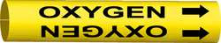 BRADY SPC ABSORBENTS 4105-C D3116 PIPE MARKER OXYGEN YEL 2-1/2 TO 3-