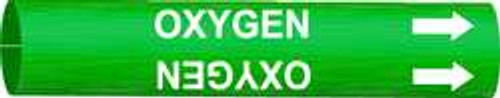 BRADY SPC ABSORBENTS 4106-B PIPE MARKER,OXYGEN,7/8 IN H,7/8 IN W