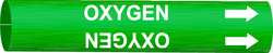 BRADY SPC ABSORBENTS 4106-G D3256 PIPE MARKER OXYGEN GREEN 8 TO 9-7/