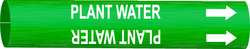 BRADY SPC ABSORBENTS 4109-F PIPE MARKER PLANT WATER GRN 6 TO7-7/8 IN