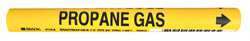 BRADY SPC ABSORBENTS 4114-A PIPE MARKER PROPANE GAS Y 3/4 TO1-3/8 IN