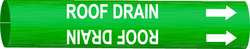 BRADY SPC ABSORBENTS 4121-D PIPE MARKER ROOF DRAIN GREEN 4 TO 6 IN