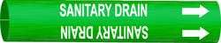 BRADY SPC ABSORBENTS 4122-C PIPE MRKR SANITARY DRAIN 2-1/2TO3-7/8 IN