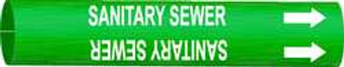 BRADY SPC ABSORBENTS 4123-F PIPE MARKR SANITARY SEWER GN 6TO7-7/8 IN